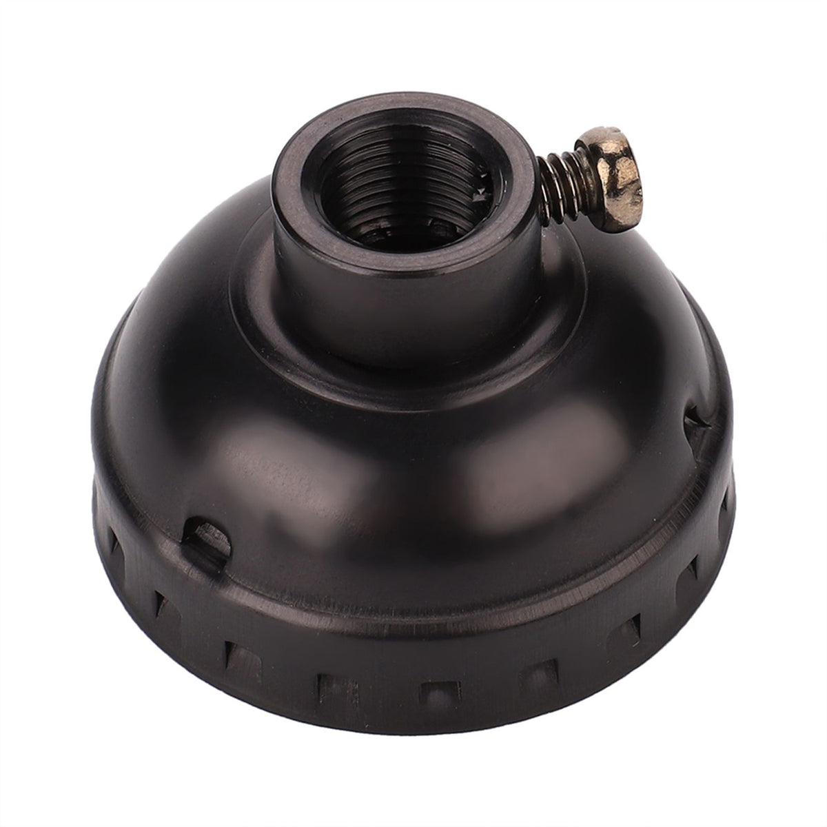 E27 Aluminum Vintage Light Socket with Pull Chain Desk Lamp Lighting Holder Screw Base (Black)