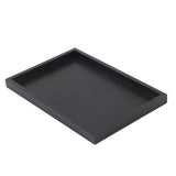 Rectangle Shape Solid Wood Tea Coffee Snack Food Serving Tray Plate Restaurant Trays 25*18*2cm - Side View