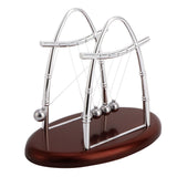 Newton's Cradle Balance Steel Balls Physics Science Pendulum Ornaments Toy Desk - Side View