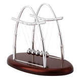Newton's Cradle Balance Steel Balls Physics Science Pendulum Ornaments Toy Desk - Rear View