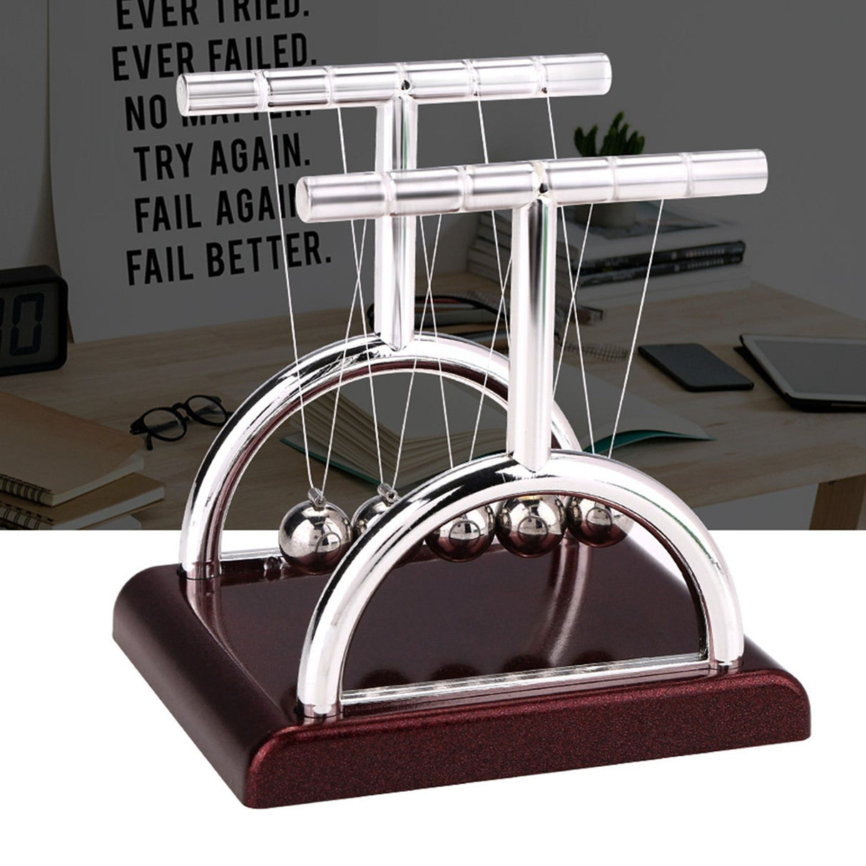 Newton's Cradle Steel Balance Ball Physics Science Pendulum Desk Fun Toy Gift