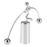 Mini Newton's Cradle Balance Ball Physics Classic Science Fun Office Desk Toy - Top-Down View