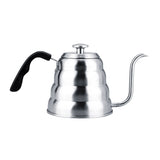 304 Stainless Steel Pour Over Coffee Gooseneck Kettle Teapot with Thermometer Home 1.2L
