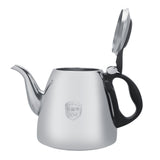 1.2l 1.5L Stainless Steel Stove Top Teapot Tea Coffee Pot Kettle Heat Resistant Handle 1.2L - Front View