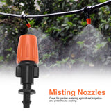 50pcs/set Adjustable Garden Drip Irrigation Misting Nozzles Micro Flowing Sprinkler Head Atomizer - 45-Degree Angle