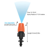 50pcs/set Adjustable Garden Drip Irrigation Misting Nozzles Micro Flowing Sprinkler Head Atomizer - Rear View