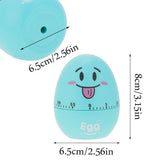 Plastic Cartoon Cute Egg Manual Timer Kitchen Cooking Tool 55 Minutes Mechanical Alarm Blue
