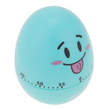 Plastic Cartoon Cute Egg Manual Timer Kitchen Cooking Tool 55 Minutes Mechanical Alarm Blue