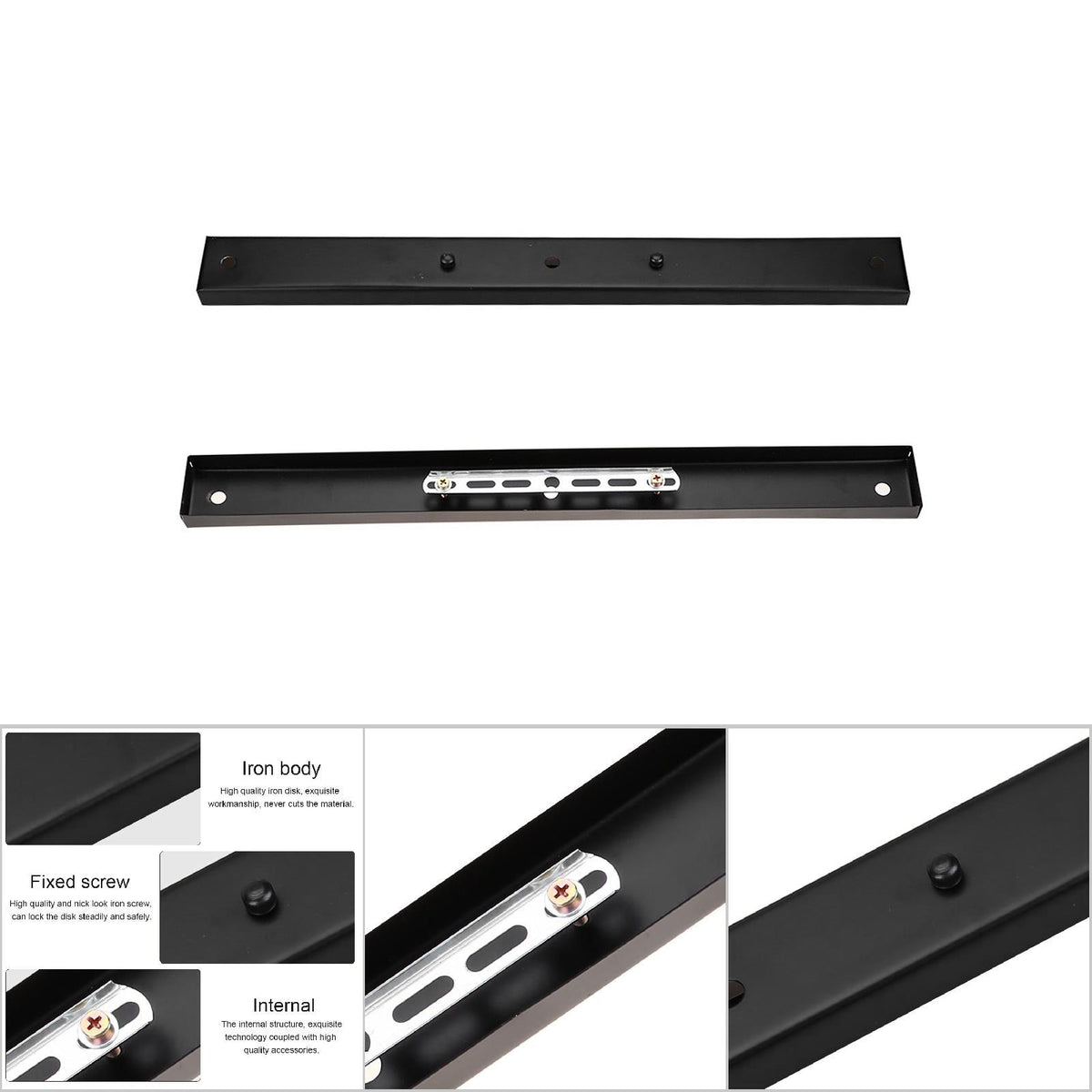 Ceiling Light Plate Holder Fitting Base Rectangular Shape DIY Pendant Lamp Accessories Black