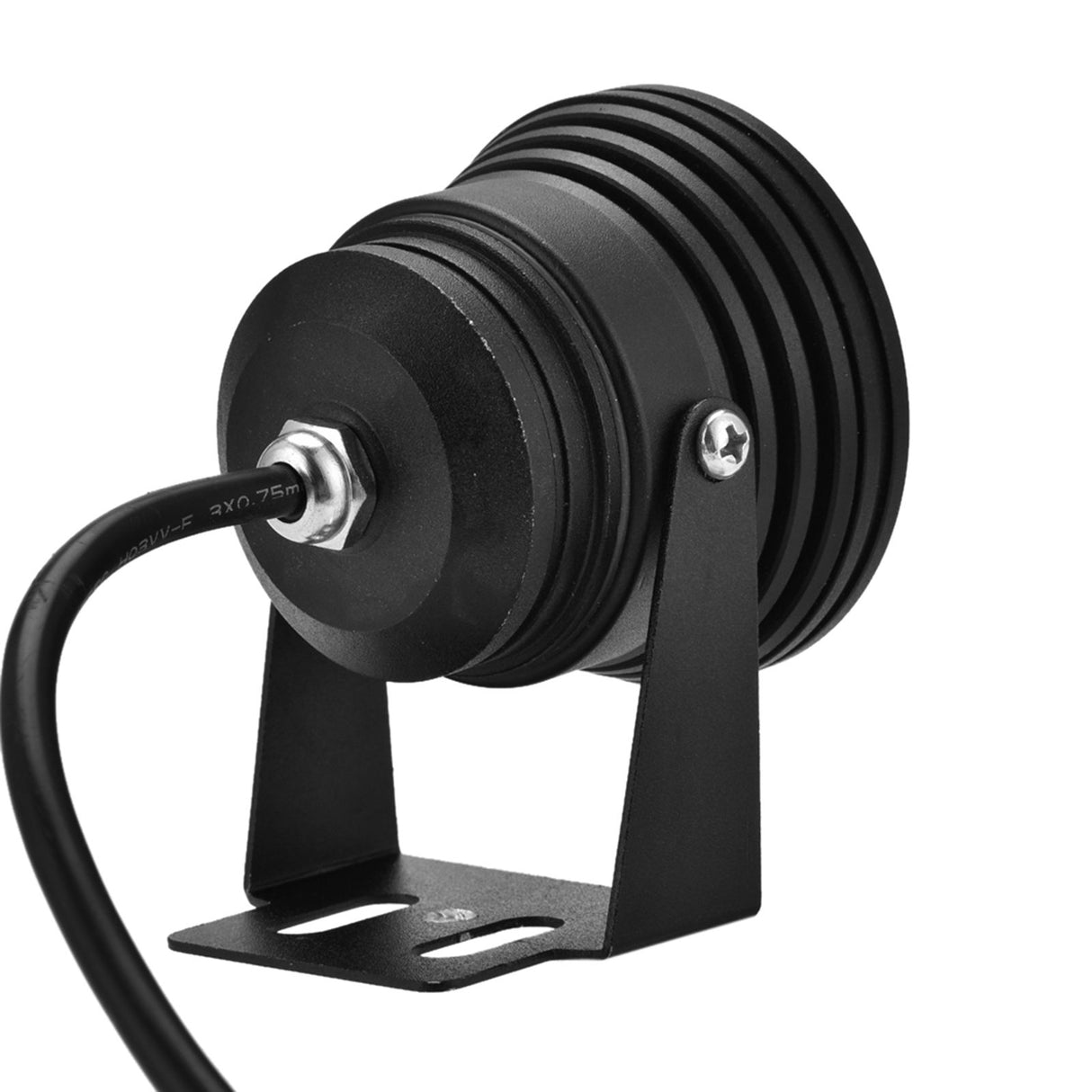 12V 10W RGB Waterproof Aquarium LED Spotlight Lamp for Fish Tank Pool Garden Underwater Black