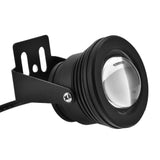 12V 10W RGB Waterproof Aquarium LED Spotlight Lamp for Fish Tank Pool Garden Underwater Black