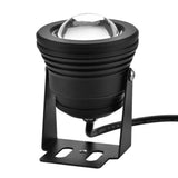 12V 10W RGB Waterproof Aquarium LED Spotlight Lamp for Fish Tank Pool Garden Underwater Black