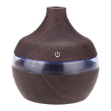 300ml Wood Grain USB Humidifier Colorful LED Night Light Mist Maker for Office Car Home