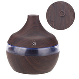 300ml Wood Grain USB Humidifier Colorful LED Night Light Mist Maker for Office Car Home
