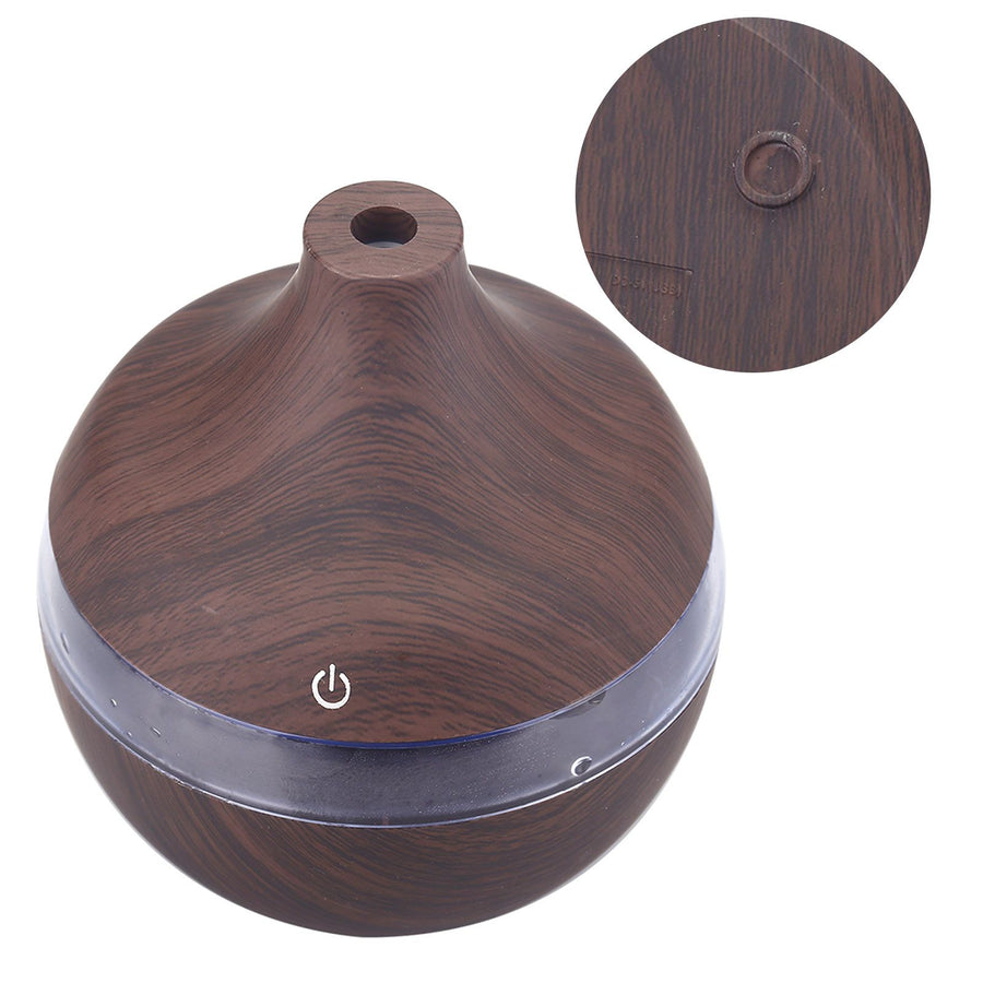 300ml Wood Grain USB Humidifier Colorful LED Night Light Mist Maker for Office Car Home