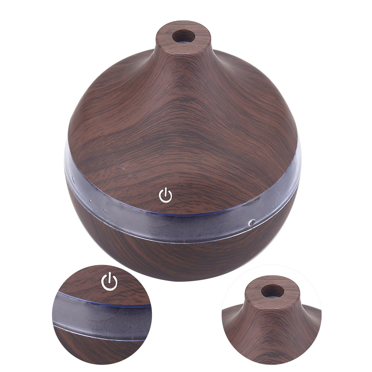 300ml Wood Grain USB Humidifier Colorful LED Night Light Mist Maker for Office Car Home