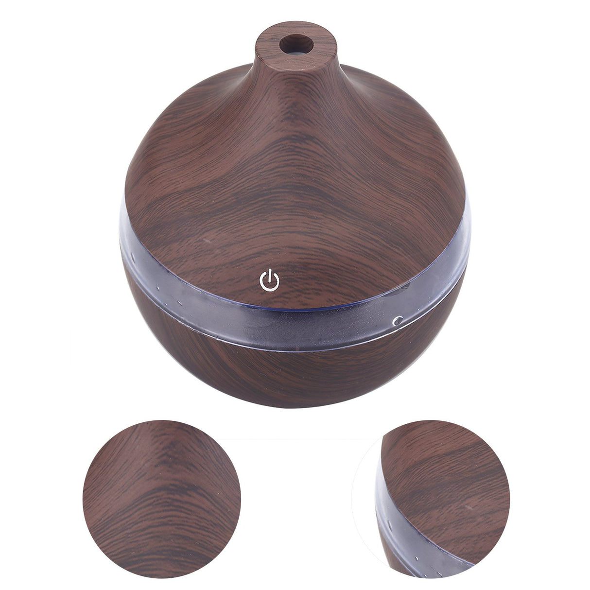 300ml Wood Grain USB Humidifier Colorful LED Night Light Mist Maker for Office Car Home