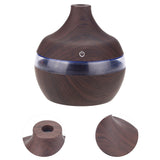 300ml Wood Grain USB Humidifier Colorful LED Night Light Mist Maker for Office Car Home