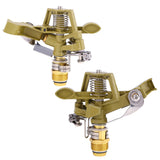 360° Rotary Zinc Alloy Water Irrigation Sprayer Sprinkler For Garden Yard Lawn 1/2 Inch - Front View