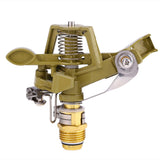 360° Rotary Zinc Alloy Water Irrigation Sprayer Sprinkler For Garden Yard Lawn 1/2 Inch - Side View