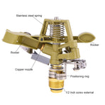 360° Rotary Zinc Alloy Water Irrigation Sprayer Sprinkler For Garden Yard Lawn 1/2 Inch