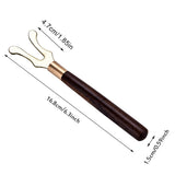Tea Pot Heat Insulation Tea Clip Fork with Wooden Handle Cast Iron Head Coffee Tea Tools