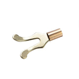 Tea Pot Heat Insulation Tea Clip Fork with Wooden Handle Cast Iron Head Coffee Tea Tools - Close-Up Angle
