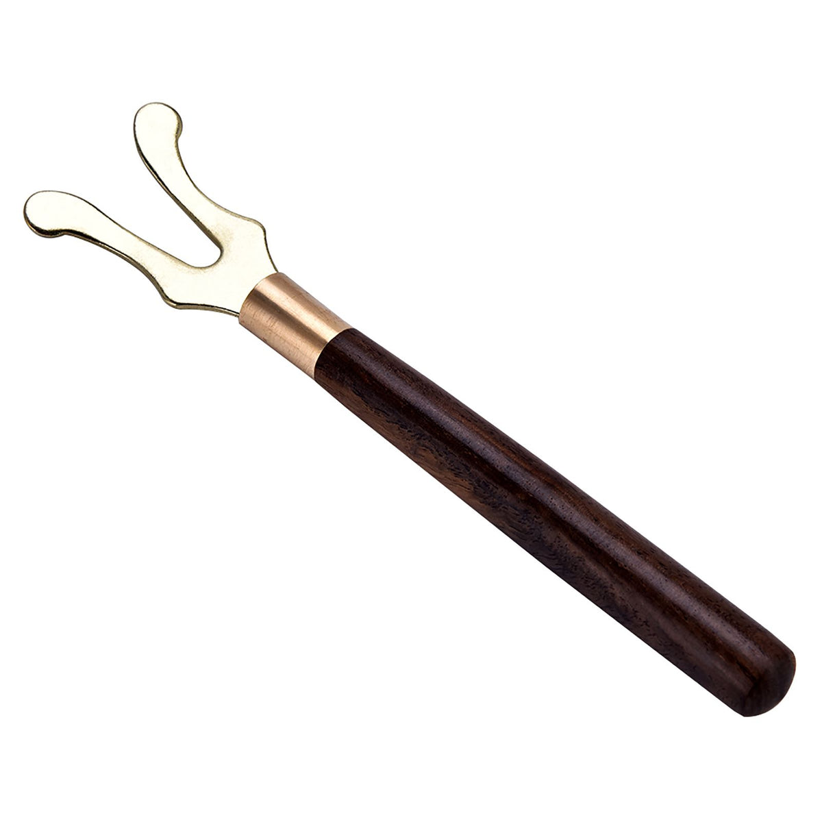 Tea Pot Heat Insulation Tea Clip Fork with Wooden Handle Cast Iron Head Coffee Tea Tools