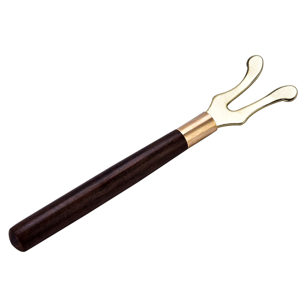 Tea Pot Heat Insulation Tea Clip Fork with Wooden Handle Cast Iron Head Coffee Tea Tools