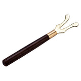 Tea Pot Heat Insulation Tea Clip Fork with Wooden Handle Cast Iron Head Coffee Tea Tools