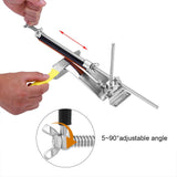 Stainless Steel Fix angle Sharpening System 4 Whetstones Kitchen Knife Sharpener Tool