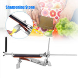 Stainless Steel Fix angle Sharpening System 4 Whetstones Kitchen Knife Sharpener Tool