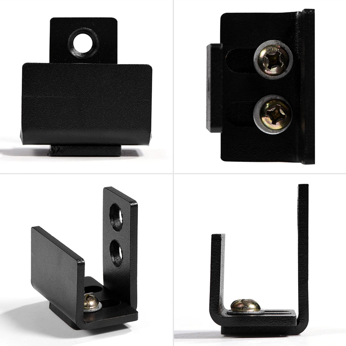 1pc Black Steel Hardware Sliding Barn Door Bottom Wall Mount Floor Guide with Screws