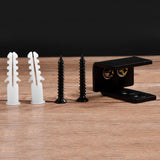1pc Black Steel Hardware Sliding Barn Door Bottom Wall Mount Floor Guide with Screws