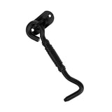 Black Color 201 Stainless Steel Cabin Hook and Eye Latch Lock for Shed Gate Door Window - 45-Degree Angle
