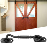 Black Color 201 Stainless Steel Cabin Hook and Eye Latch Lock for Shed Gate Door Window - Extra Image