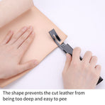 DIY Leather Craft Cutting Thinning Knife With Blades Craft Tool Planing Scraping Black