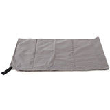 Super Absorbent & Quick Drying Large Towel for Sporting Camping Backpacking Swimming (Gray) - Top-Down View