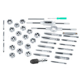 40Pcs M3-M12 Screw Nut Tap and Die Set with Wrenches and Thread Gauge Heavy Duty Hand Tools