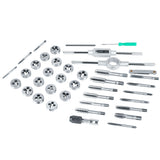 40Pcs M3-M12 Screw Nut Tap and Die Set with Wrenches and Thread Gauge Heavy Duty Hand Tools - 45-Degree Angle