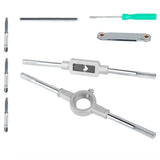40Pcs M3-M12 Screw Nut Tap and Die Set with Wrenches and Thread Gauge Heavy Duty Hand Tools