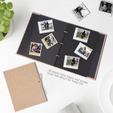 Creative Linen DIY Craft Card Album Scrapbook Simple Loose Leaf with Rope Strap 30 Pages(Brown) - Top-Down View
