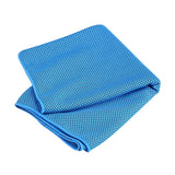 Super Breathable Cooling Effect Towel with Storage Bottle for Sports Gym Workout (Light Blue)
