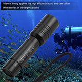 Handheld Zoomable Underwater 1200LM LED Diving Flashlight Waterproof Battery Power