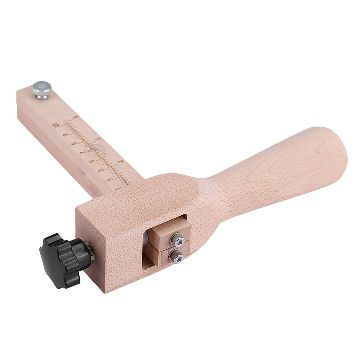 Wooden Hand Leather Strip Strap Adjustable Cutting Tool DIY Craft Tools Cutter with 3 Blades