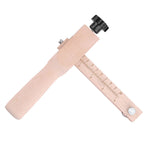 Wooden Hand Leather Strip Strap Adjustable Cutting Tool DIY Craft Tools Cutter with 3 Blades