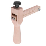 Wooden Hand Leather Strip Strap Adjustable Cutting Tool DIY Craft Tools Cutter with 3 Blades