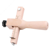 Wooden Hand Leather Strip Strap Adjustable Cutting Tool DIY Craft Tools Cutter with 3 Blades