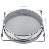 Stainless Steel Beekeeping Double Honey Sieve Strainer Extractor Filter Mesh Screen Equipment