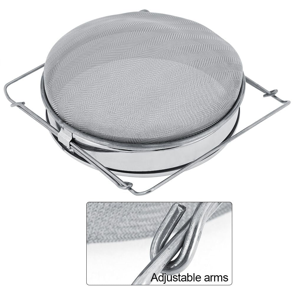 Stainless Steel Beekeeping Double Honey Sieve Strainer Extractor Filter Mesh Screen Equipment